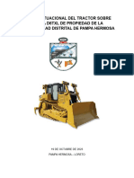 Estado Situacional Del Tractor Sobre Oruga D6TXL de Propiedad de La Municipalidad Distrital de Pampa Hermosa