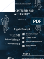 Keamanan Jaringan Komputer BASIC INTEGRITY AND AUTHENTICITY