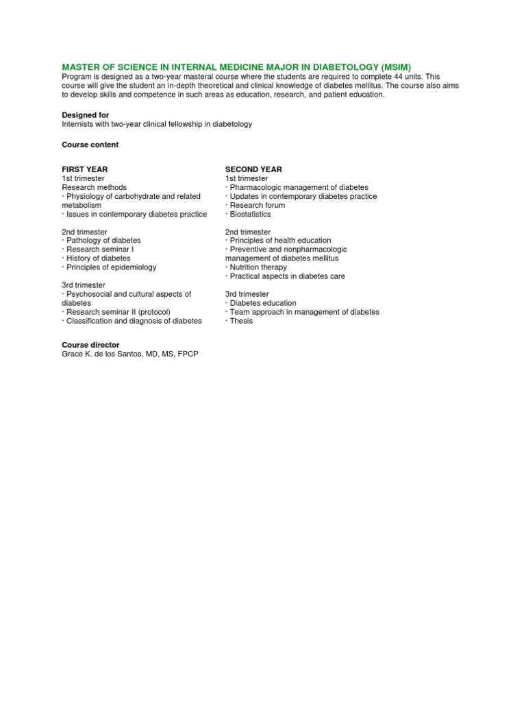 ISDF Courses PDF Internal Medicine Diabetes Mellitus