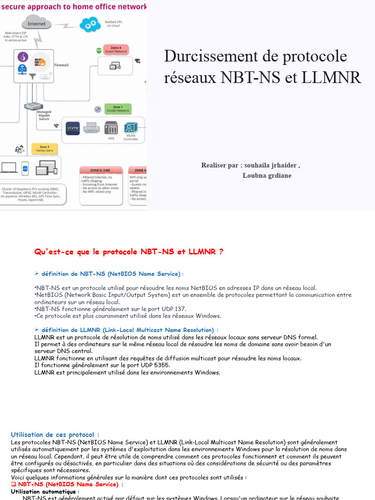 Exposer Durcissement de Protocole Reseaux NBT NS Et LLMNR | PDF ...