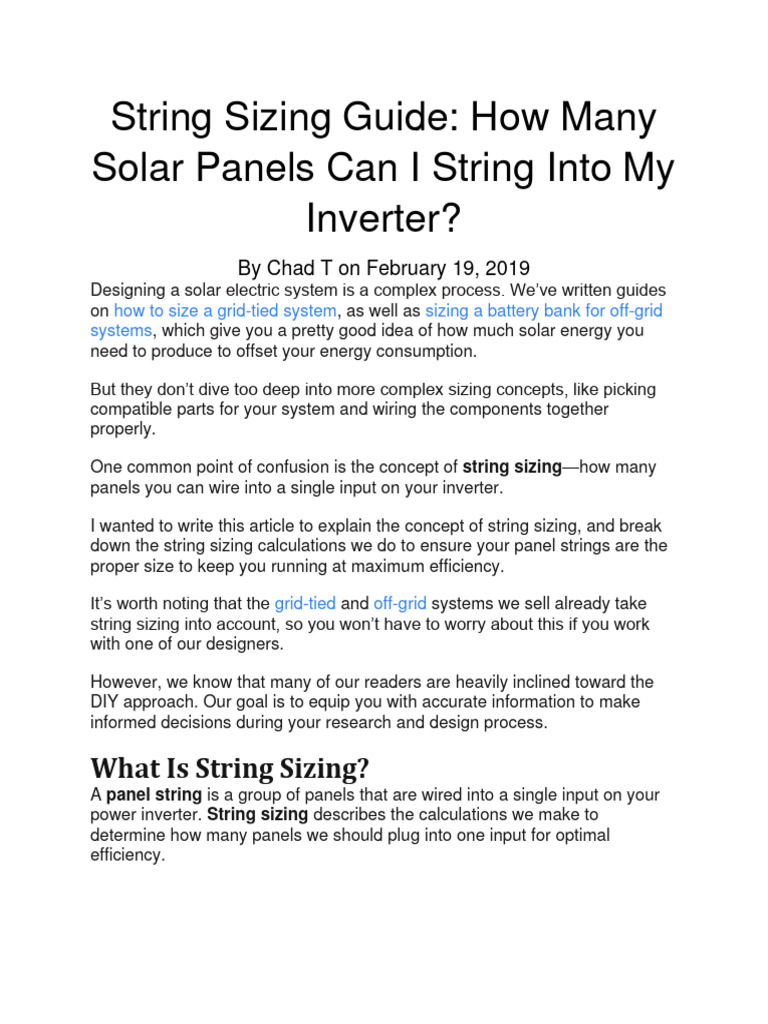 PV String Sizing Guide PDF