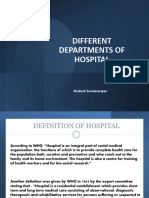 Different Departments of Hospital