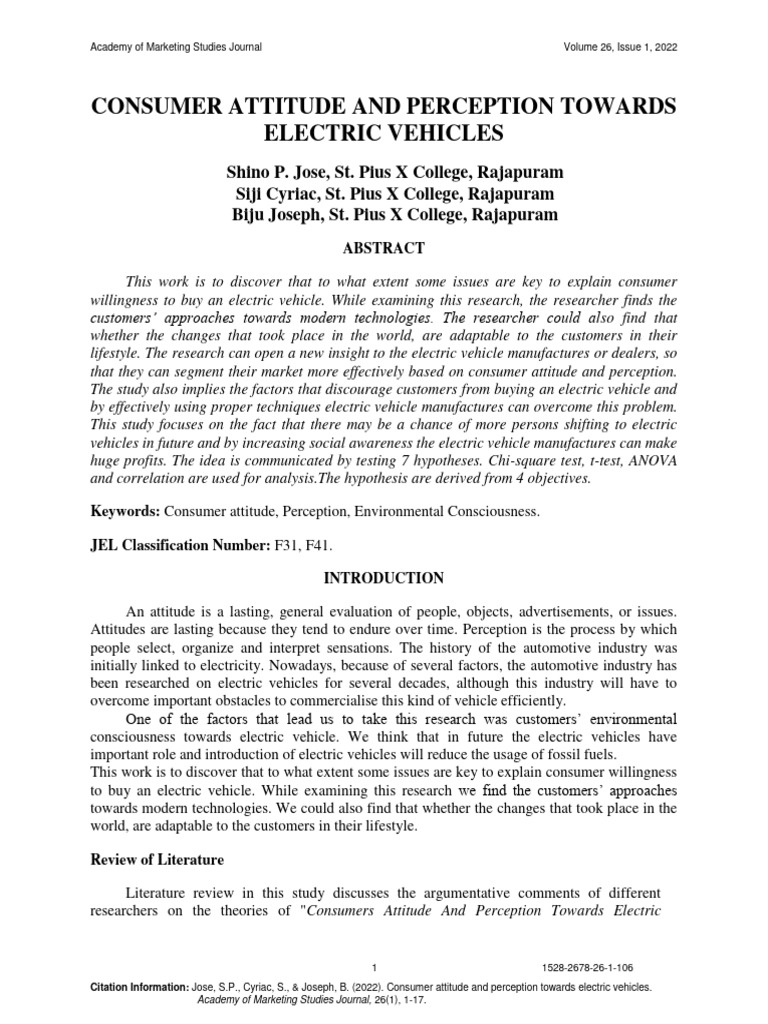 Consumer Attitude and Perception Towards Electric Vehicles 1528 2678 26