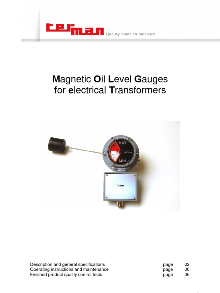 Oil Level Gauges Field Transformer