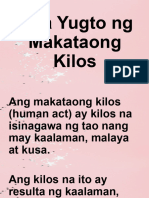 Week 5 Mga Yugto NG Makataong Kilos