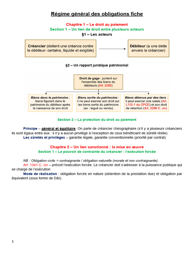 Obligations et droits des créanciers | PDF | Débiteur