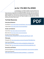 Resources For 17th BDC Pre-WSDC