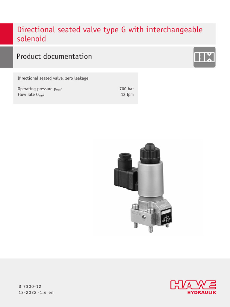 Directional Seated Valve Type G Overview | PDF | Valve