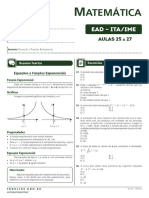 Lista Aula 25-27 Função exponencial e equações exponenciais