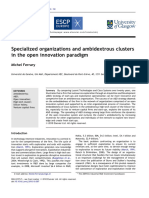 Specialized Organizations and Ambidextrous Clusters in The Open Innovation Paradigm