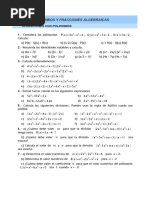 Ficha Repaso - Polinomios y Fracciones Algebraicas