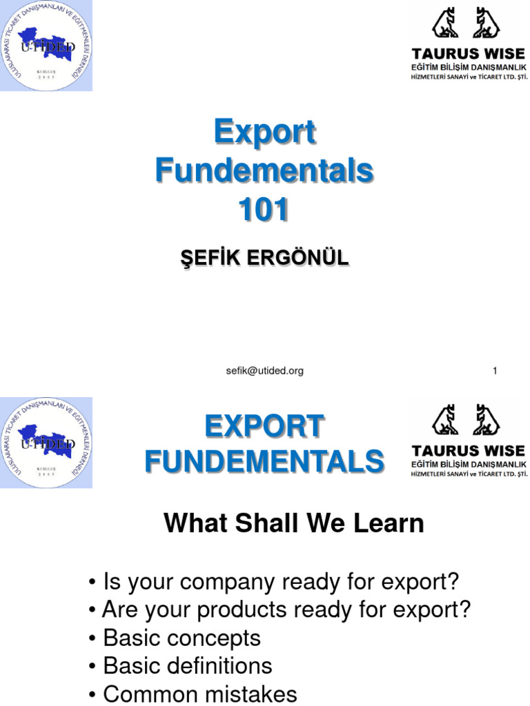 Export+101+Fundementals | PDF | Exports | Non Tariff Barriers To Trade
