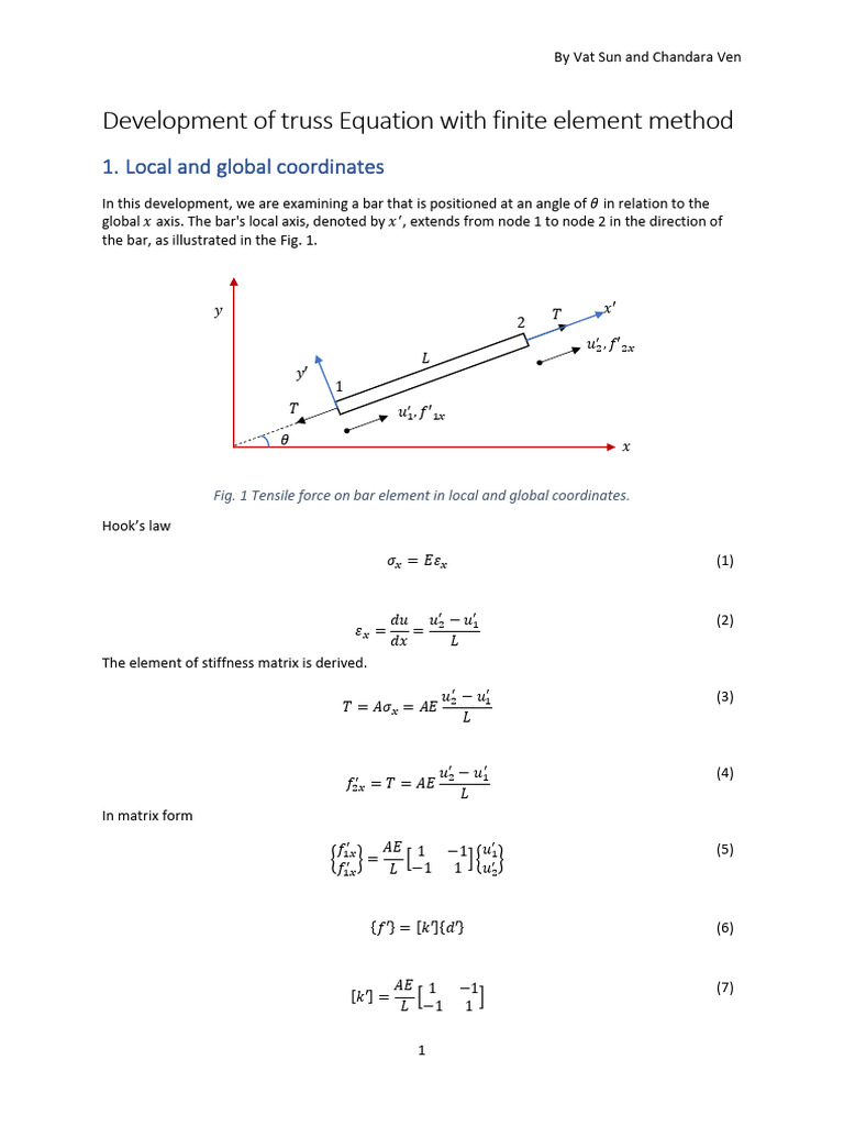 Finite Element Method Derive 2 | PDF | Coordinate System | Cartesian ...