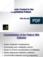 Glycemic control in hospitalized patients