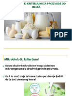 Микробиолошки Критеријуми За Производе Од Млека 5. Вежба