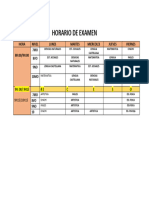 Horario de Examen 23