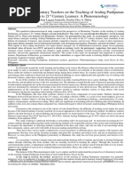 Perspectives of Elementary Teachers On The Teaching of Araling Panlipunan Curriculum To 21 Century Learners: A Phenomenology