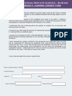 Parent E - Learning Consent Form