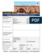 IIM Indore Job Description Form - Final Placements 2022-24