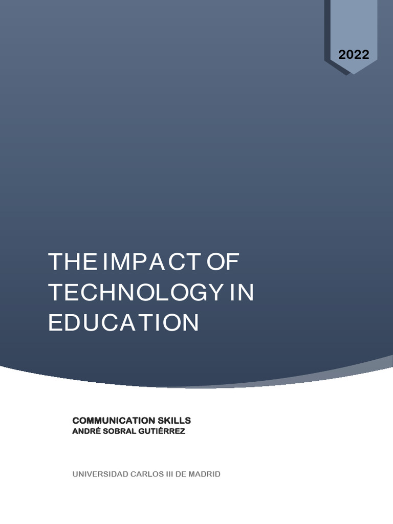 Technology's Impact on Education Today | PDF | Educational Technology ...