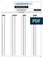 Arjuna NEET (2024) Yakeen NEET 2.0 (2024) : Practice Test-15