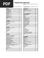 Production Checklist