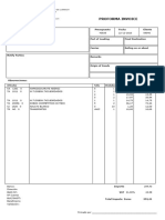 Proforma Invoice: For Account & Risk of Messgrs Presupuesto Fecha Cliente