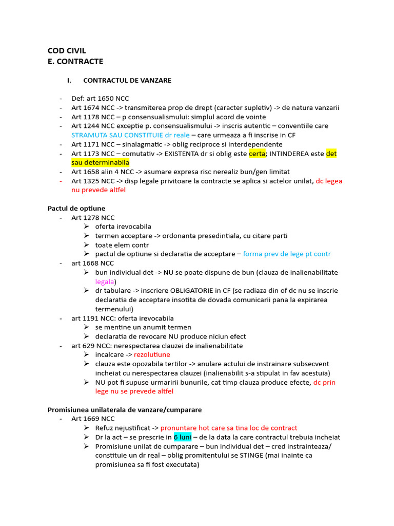 COD CIVIL Conspect | PDF