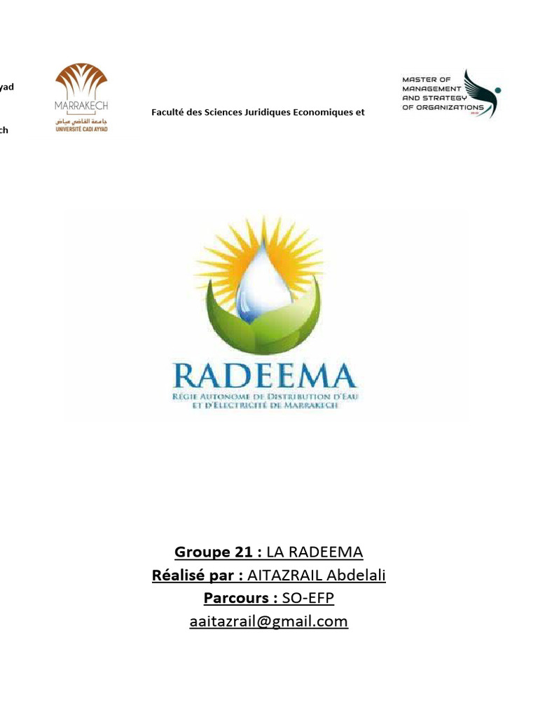 Analyse SWOT de la Radeema à Marrakech | PDF