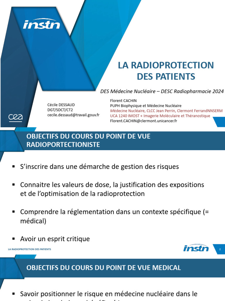Radioprotection des Patients en Médecine Nucléaire | PDF ...