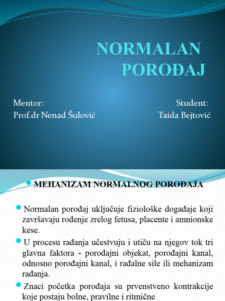 Normalan Porođaj | PDF