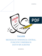 Taller - Medidas de TC, Posición y Dispersion Datos Sin Agrupar