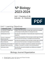 AP Biology Unit 1 Journal