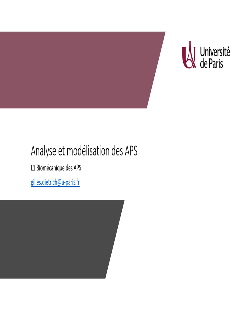 Modélisation biomécanique des APS | PDF | Dynamique des fluides | Obliger