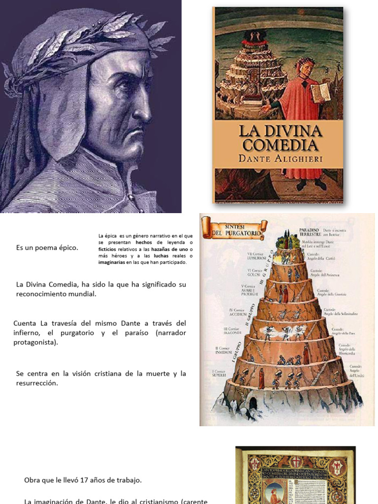 Género Literario de La Divina Comedia | PDF | Divina Comedia | Infierno ...