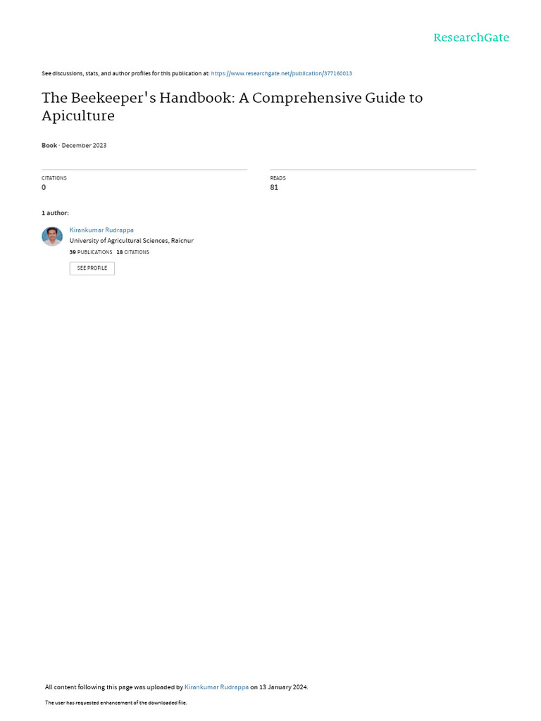 The Beekeeper's Handbook: A Comprehensive Guide To Apiculture | PDF ...