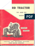 Ford 701 & 901 Row Crop Tractors - Owner's Manual - 1958