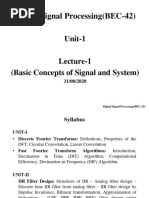 Lecture 1 - Unit 1 - DSP (BEC-42) New