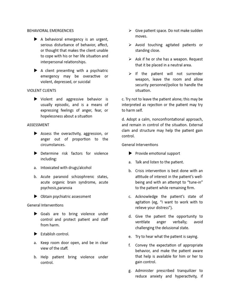 Managing Behavioral Emergencies | PDF | Rape | Suicide