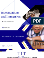 Inquires Investigation and Immersion - Presentation