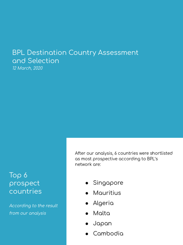Top 6 Countries for BPL Migration | PDF | Gross Domestic Product ...