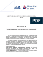 Resumen Cap18 LOS MERCADOS DE LOS FACTORES DE PRODUCCIÓN