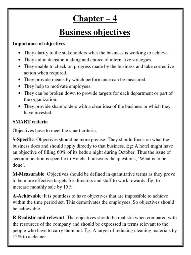 Understanding Business Objectives | PDF | Profit (Economics ...