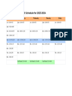 University Laboratory High School InSchoolBlockSchedule