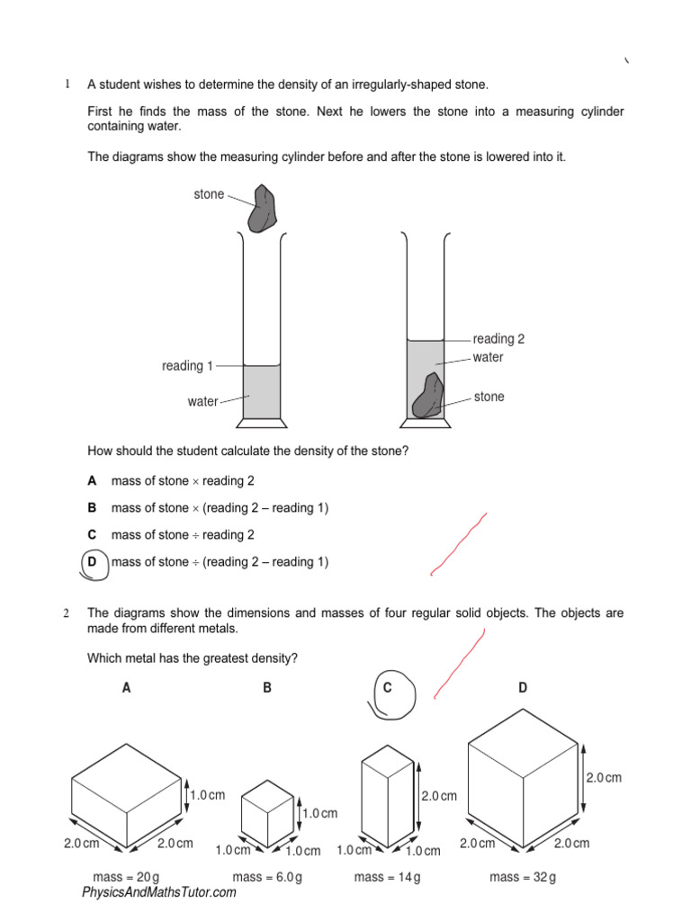 Calculating Density of Irregular Stones | PDF | Density | Volume
