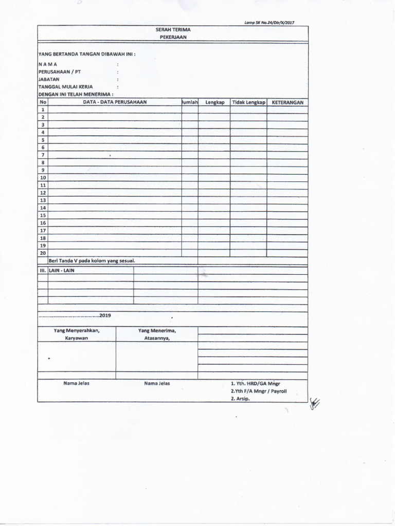 BAST Barang Dan Pekerjaan | PDF