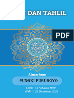 Buku Yasin Dan Tahlil Alm. Pungki Puruboyo