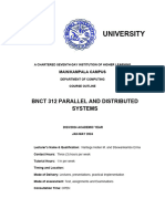 Parallel and Distributed Course Outline