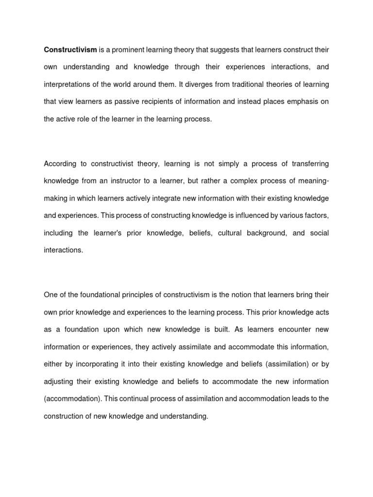 Constructivism Theory Download Free Pdf Constructivism Philosophy