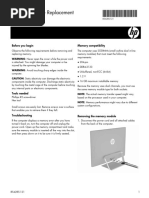 HP ProOne 440 G3 Memory Module Replacement Instructions